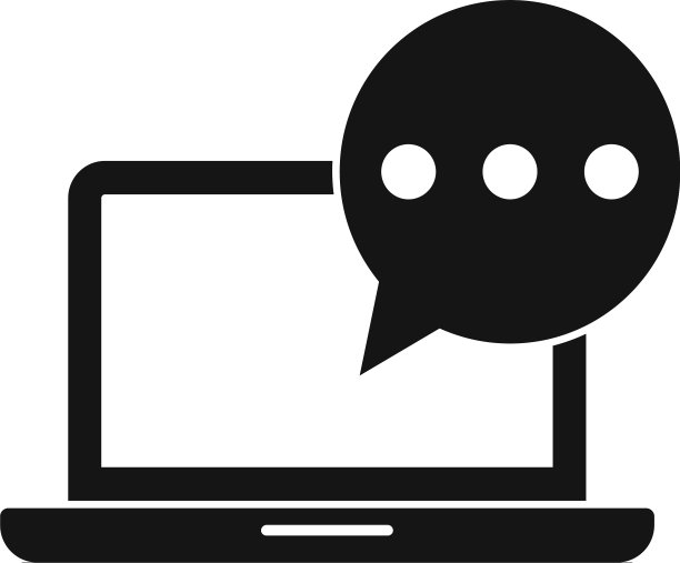 笔记本聊天图标简单风格图片下载