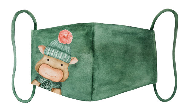 美丽的画一个防护医疗面具图片下载