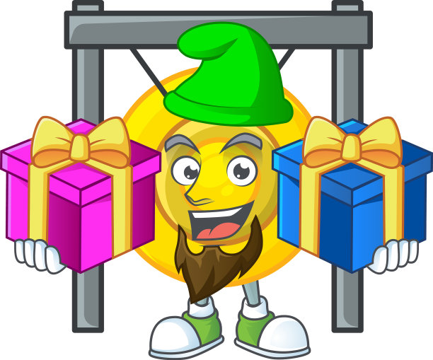 可爱的中国宫卡通吉祥物伸出舌头图片下载