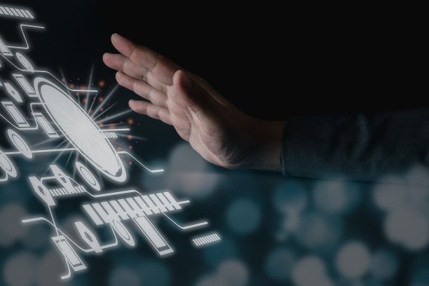 商家手触网络连接接口技术。企业技术的概念图片下载