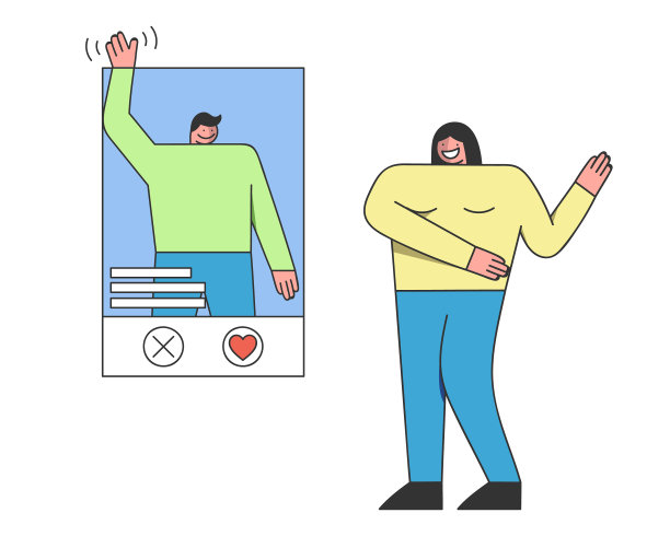 网络约会和关系的概念图片下载