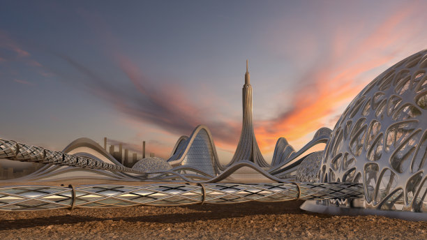 未来城市的天际线图片下载