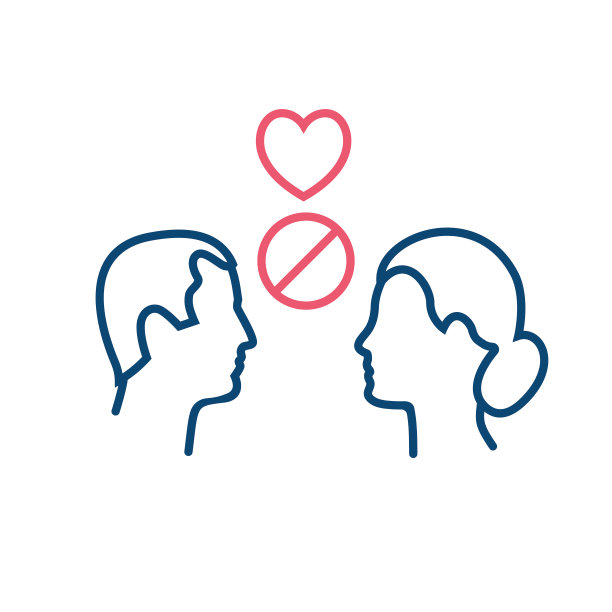 红色警告标志：禁止接吻图片下载