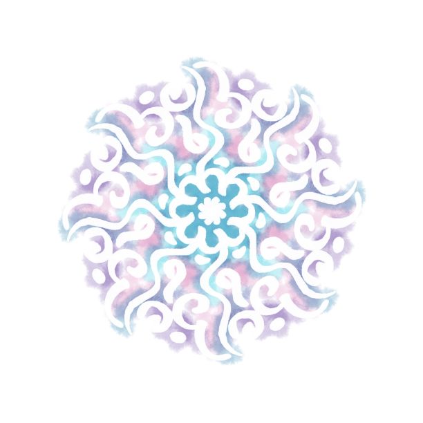 手绘水彩雪花为您的圣诞设计图片下载