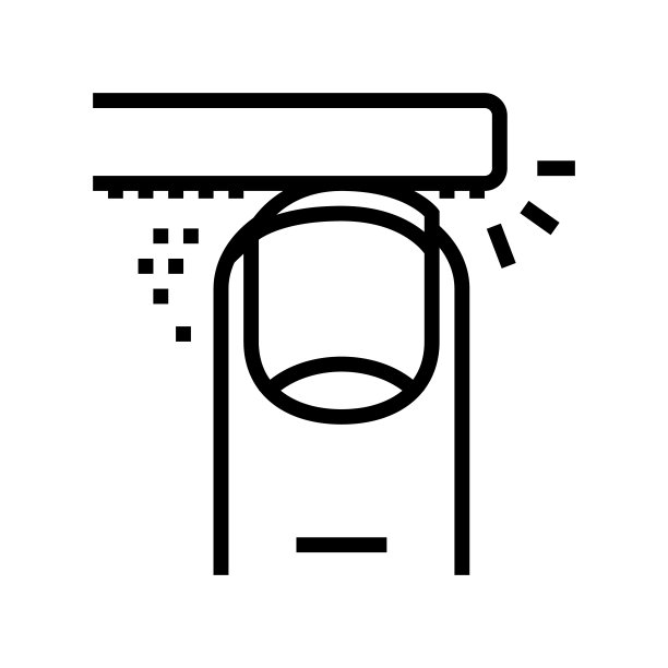 锉指甲线图标矢量插图图片下载