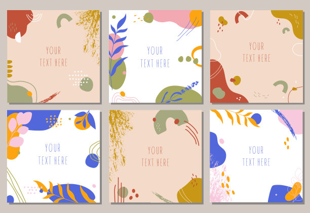 手绘抽象背景集图片下载