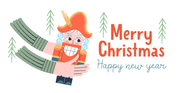 胡桃夹子。圣诞树装饰。矢量插图。图片下载