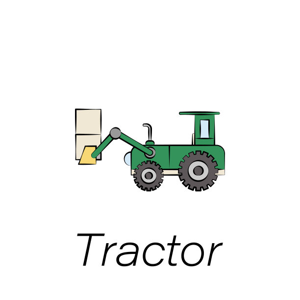 拖拉机手画图标。元素农场插图图标。符号和符号可以用于网页，标志，手机应用程序，UI，用户体验图片下载