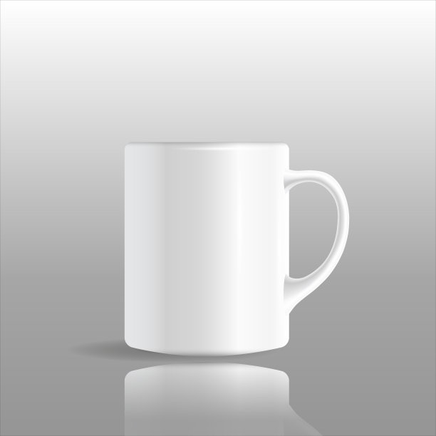 写实白瓷杯素材图片