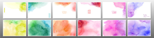 设置彩虹水彩背景图片下载