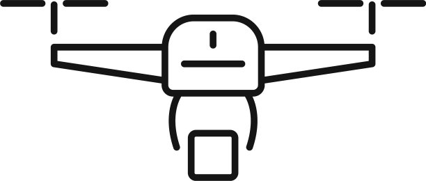 无人机搬迁图标轮廓风格图片下载