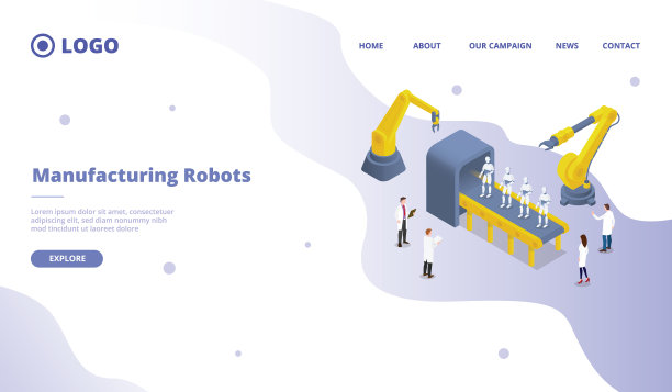 大规模和大规模的机器人生产开发图片下载