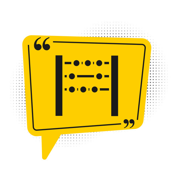 黑色算盘图标孤立在白色背景上图片下载