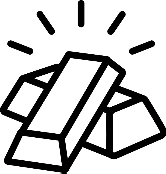 金条图标轮廓图片下载