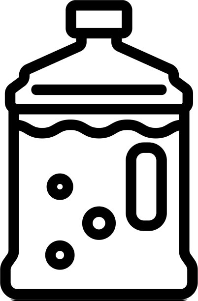 带有方便手柄图标的水瓶图片下载