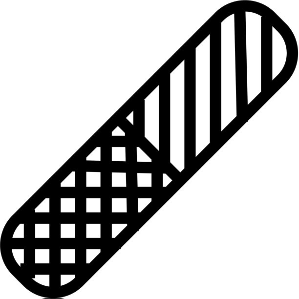 塑料双面指甲锉图标轮廓图片下载