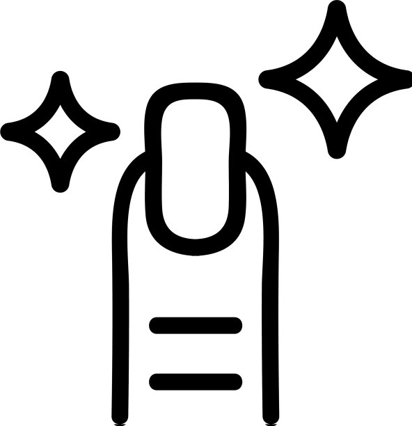 闪亮的指甲图标轮廓图片下载