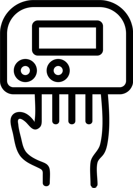 女性手在灯为美甲图标图片下载