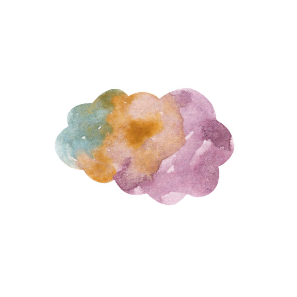在白色的背景上绘制彩色的水彩云。以云的形式出现的抽象斑点。为您的设计，印刷，明信片，海报。图片下载
