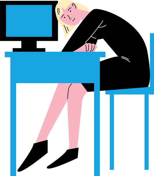 坐在椅子上的女工正在破门而入图片下载