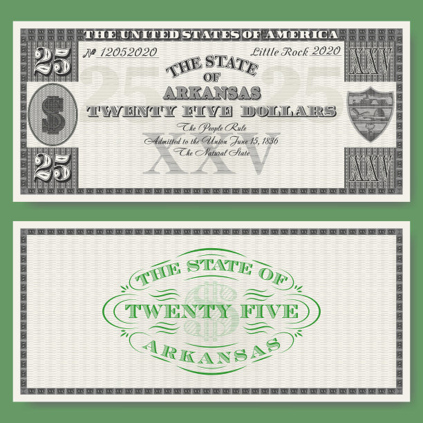 我们虚构了面值为25的纸币图片下载