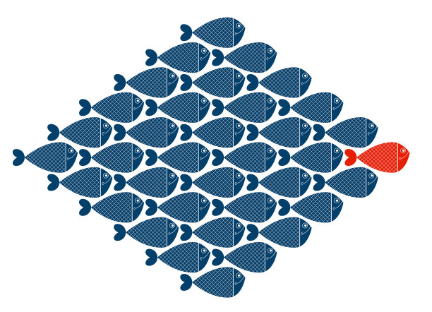 以卡通形式展示的业务团队领导概念图片下载