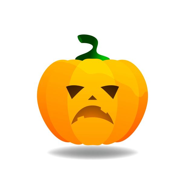 万圣节南瓜图标向量图像。孤立南瓜设计。万圣节的象征。图片下载