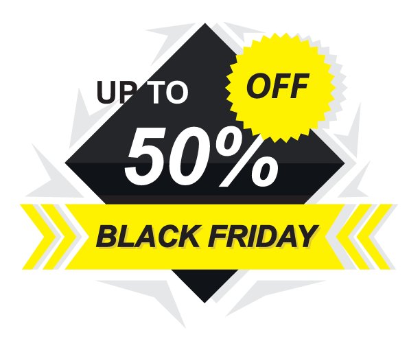 黑色星期五促销横幅模板设计。矢量图。图片下载