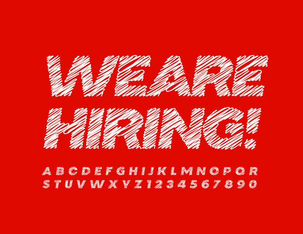 矢量信息，我们正在招聘。素描字母和数字图片下载