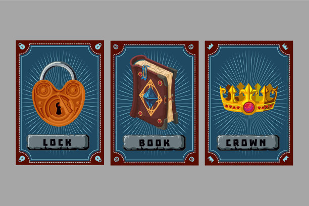 卡片游戏收集幻想UI工具包与魔法图片下载