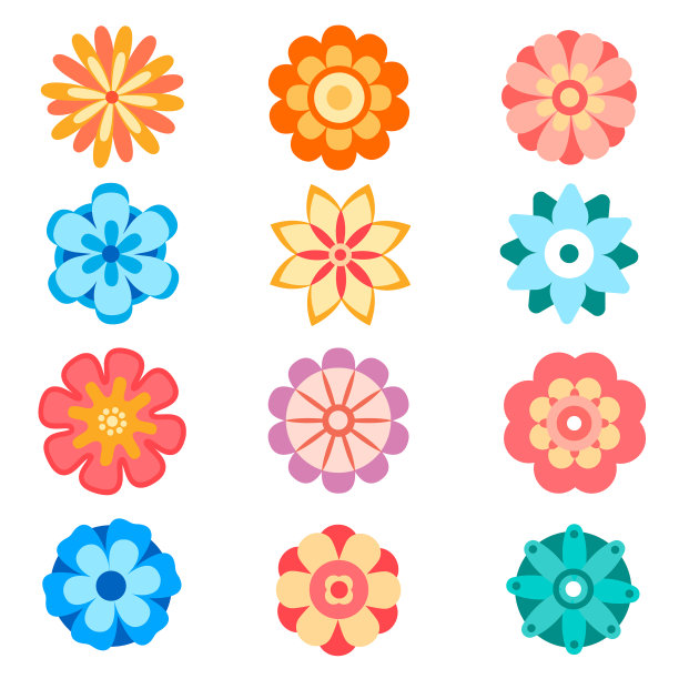 设置装饰花图标在平面图片下载