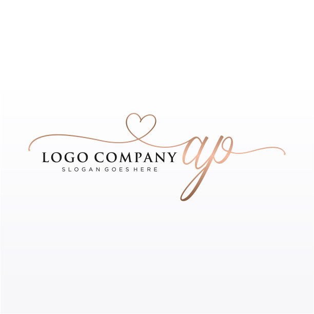 最初ap美丽的字母和优雅的标志设计图片下载