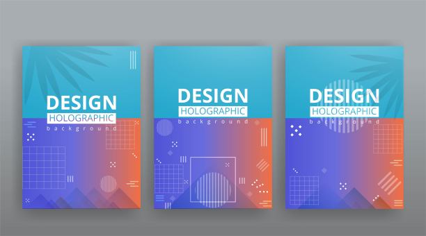 抽象页面模板集，复古浪潮创意潮人，银色金属技术背景。时尚的几何创意未来主义封面，图片下载