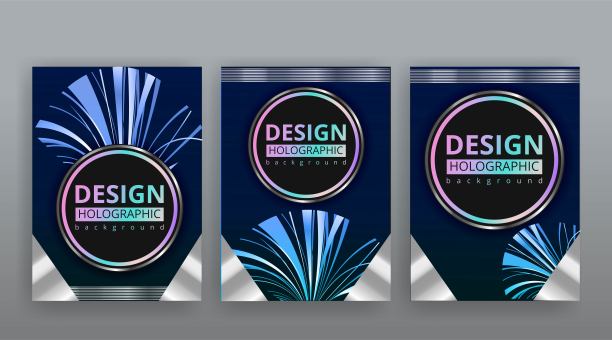 抽象页面模板集，复古浪潮创意潮人，银色金属技术背景。时尚的几何创意未来主义封面，图片下载