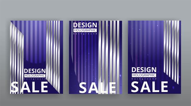 抽象页面模板集，复古浪潮创意潮人，银色金属技术背景。时尚的几何创意未来主义封面，图片下载