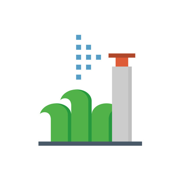 喷灌喷头矢量图标设计。图片下载