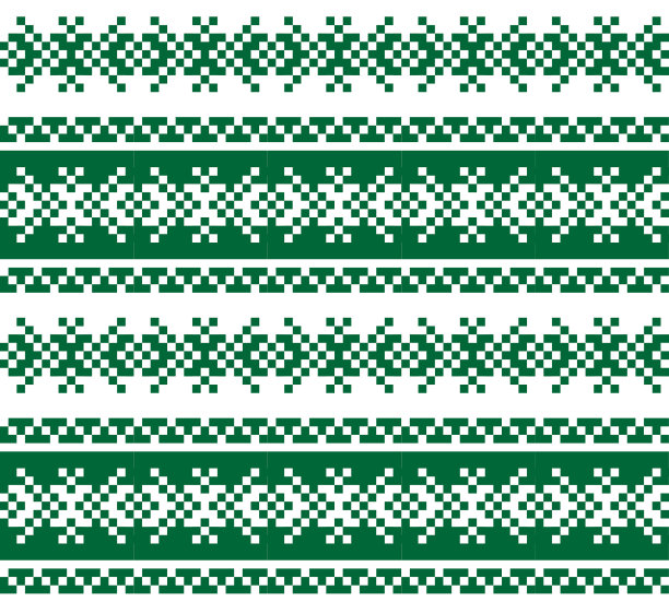 绿色圣诞集市岛无缝图案图片下载