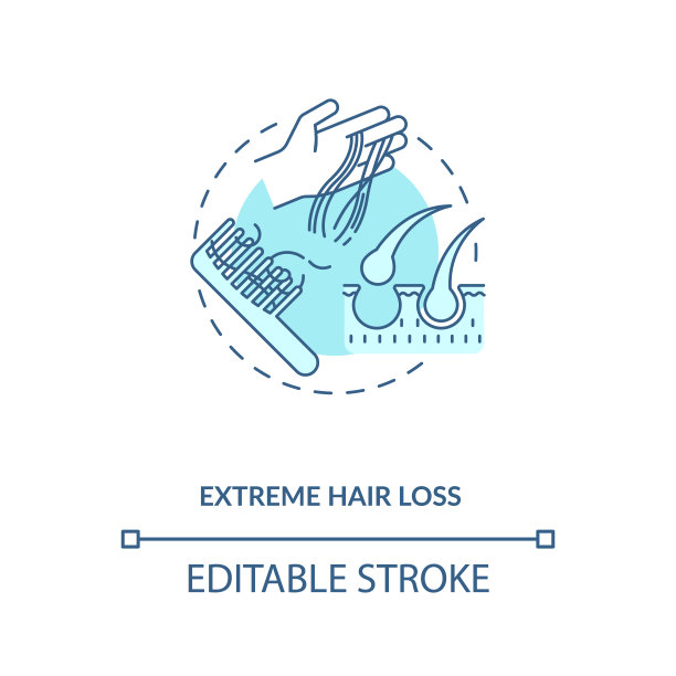 极端脱发概念图标图片下载