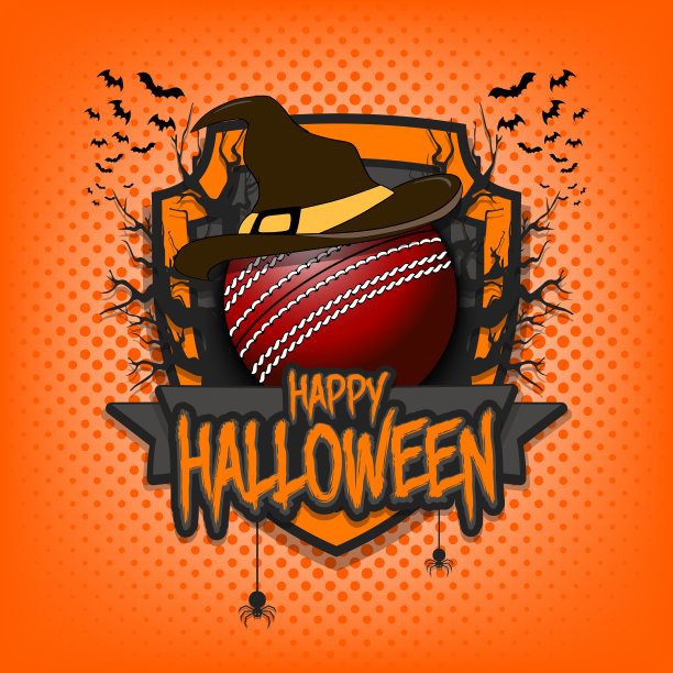 带女巫帽的板球，万圣节快乐图片下载