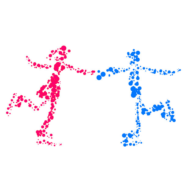 矢量插图的男孩和女孩滑冰图片下载