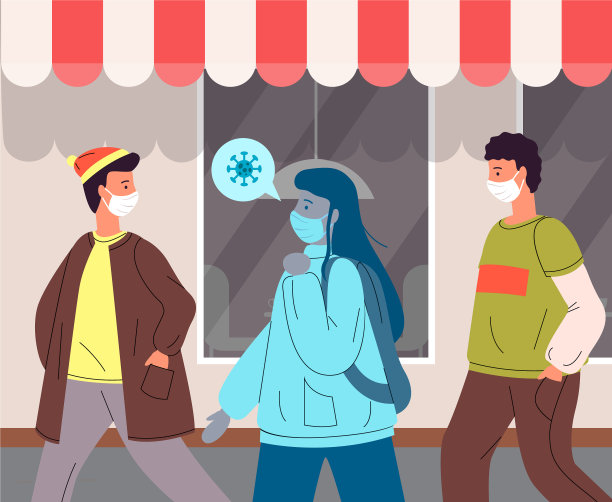 感染病毒时，人们不能保持安全距离图片下载