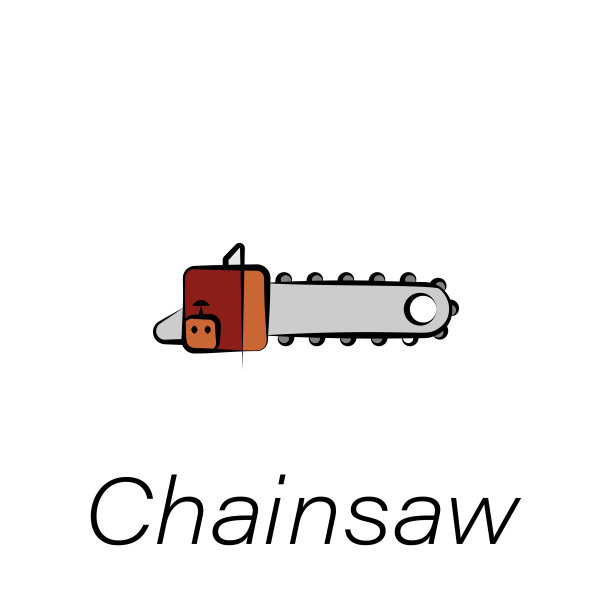 电锯手画图标。元素农场插图图标。符号和符号可以用于网页，标志，手机应用程序，UI，用户体验图片下载