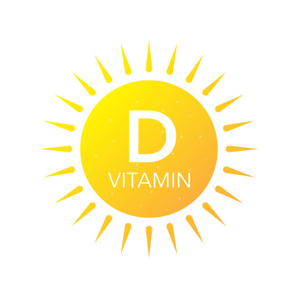 白色背景下阳光中的维生素D。紫外线元素。矢量插图。图片下载