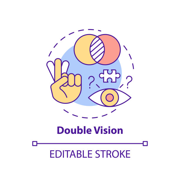 复视概念图标图片下载