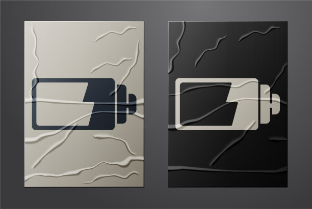 白色电池充电水平指示灯图标隔离图片下载