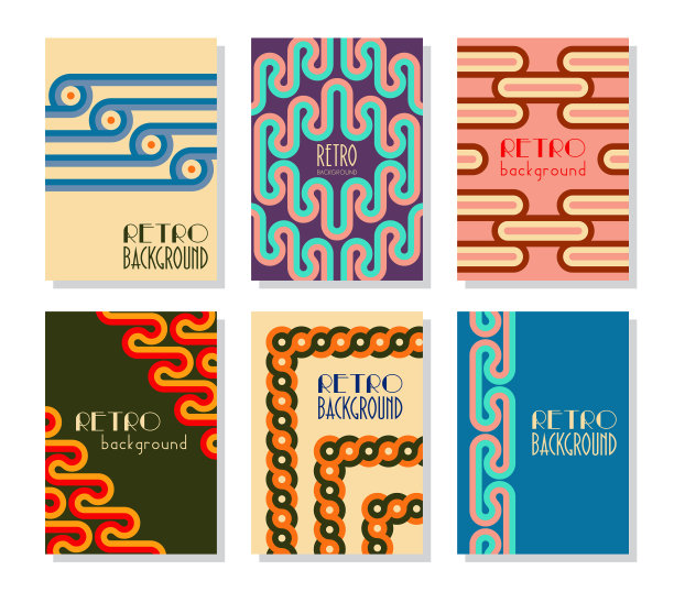 复古抽象海报背景设置为圆形图片下载