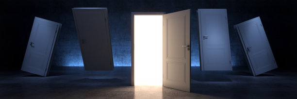 敞开大门，把握机会的理念。三维渲染图片下载