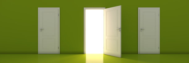 敞开大门，把握机会的理念。三维渲染图片下载