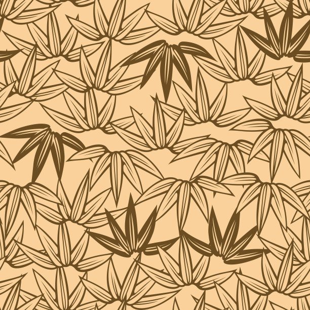 日本竹叶矢量无缝模式图片下载