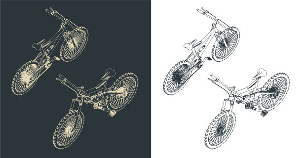 山地自行车等距图片下载